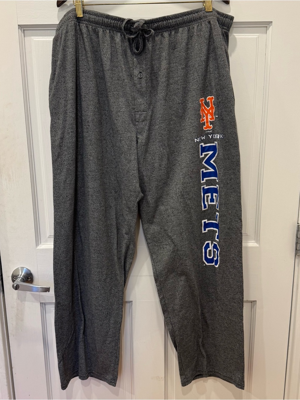 New York Mets MLB Lounge Pajama Pants Gray Sleepwear 2XL Y2K Cozy Relaxed NYM